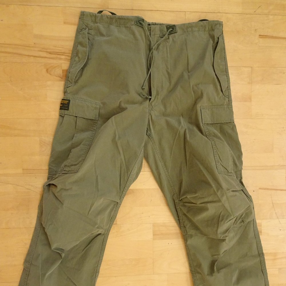 ABERCROMBIE & FITCH 092 Paratrooper M51 Cargo Pants SIZE Large Military OD Green